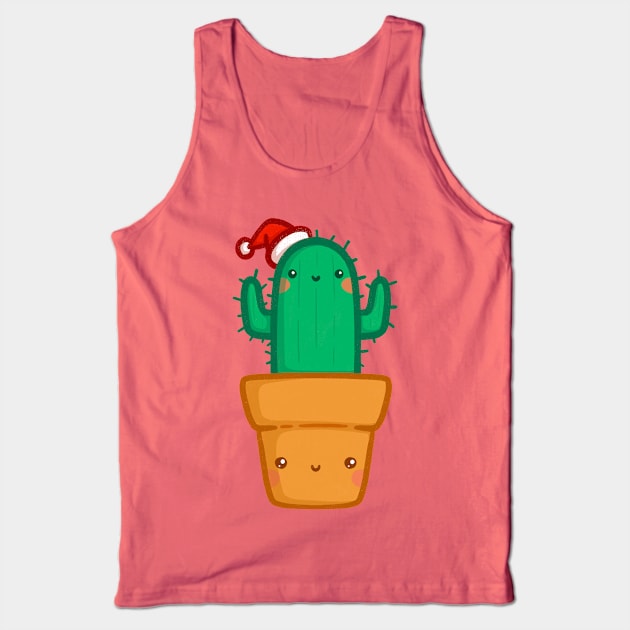 Christmas Cactus - Kawaii Cactus - Cute Cactus Tank Top by perdita00